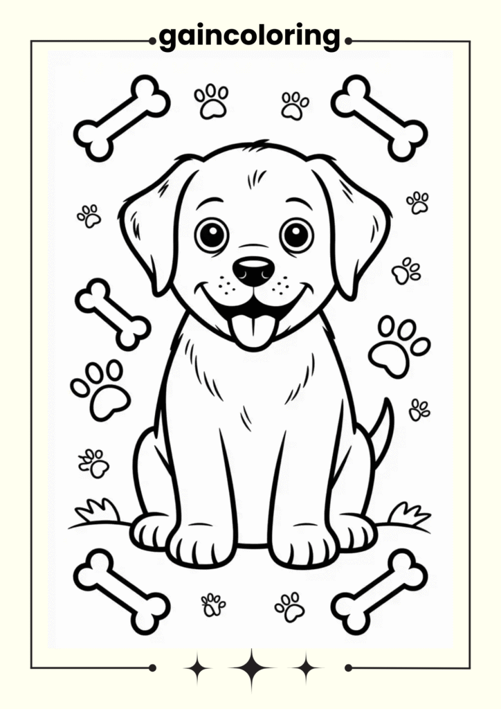 A happy Labrador puppy