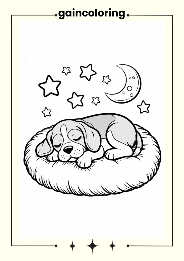 A sleeping Beagle