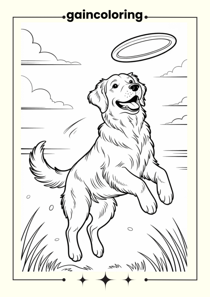 Dog catching a frisbee