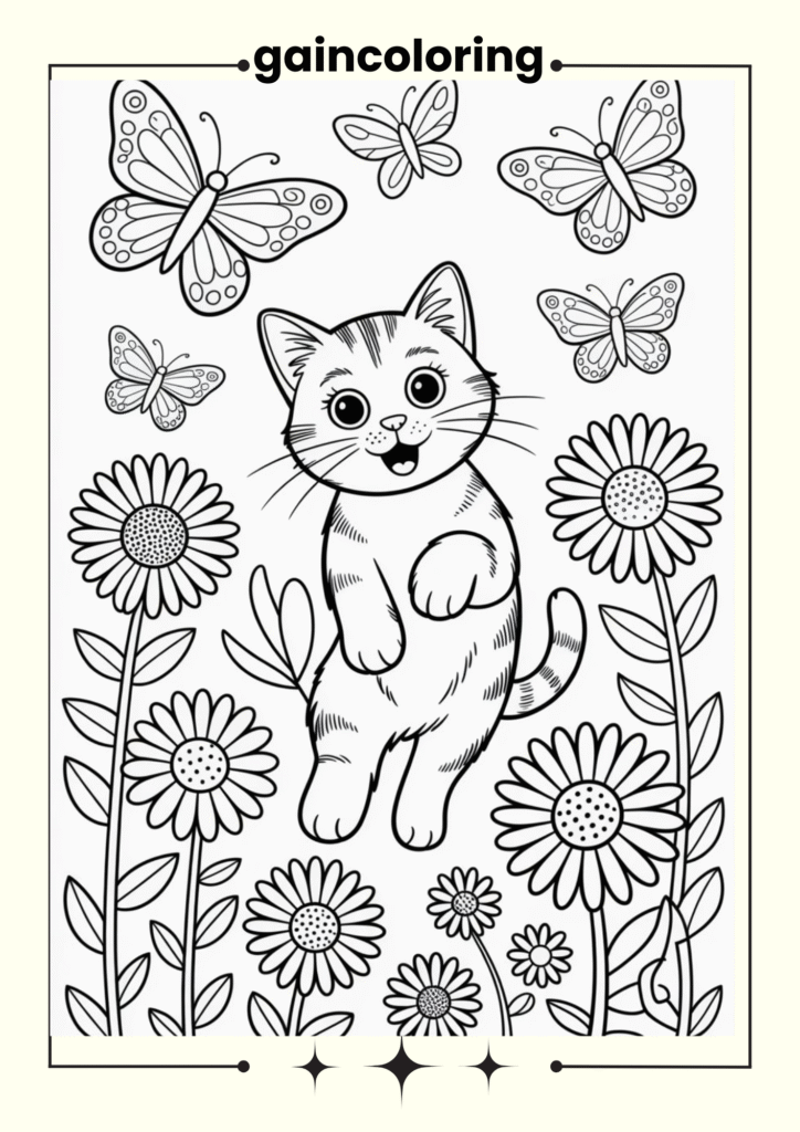 Floral Cat Pattern