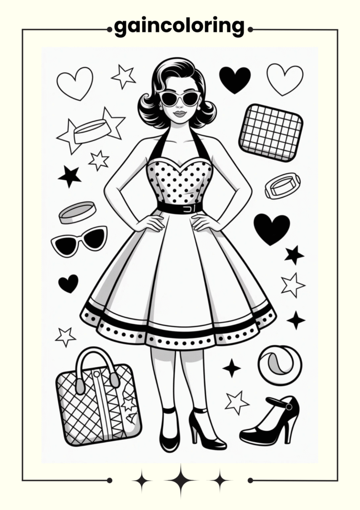 Vintage 1950s Swing Dress