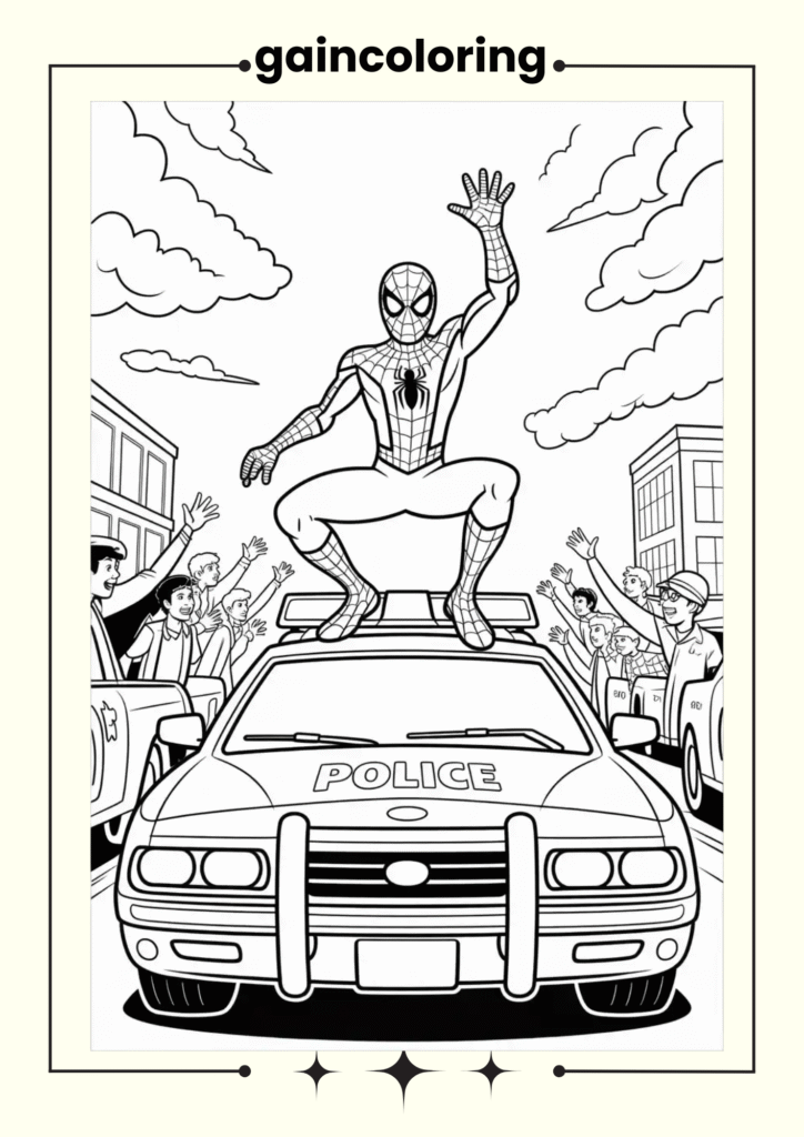 Spider-Man being celebrated