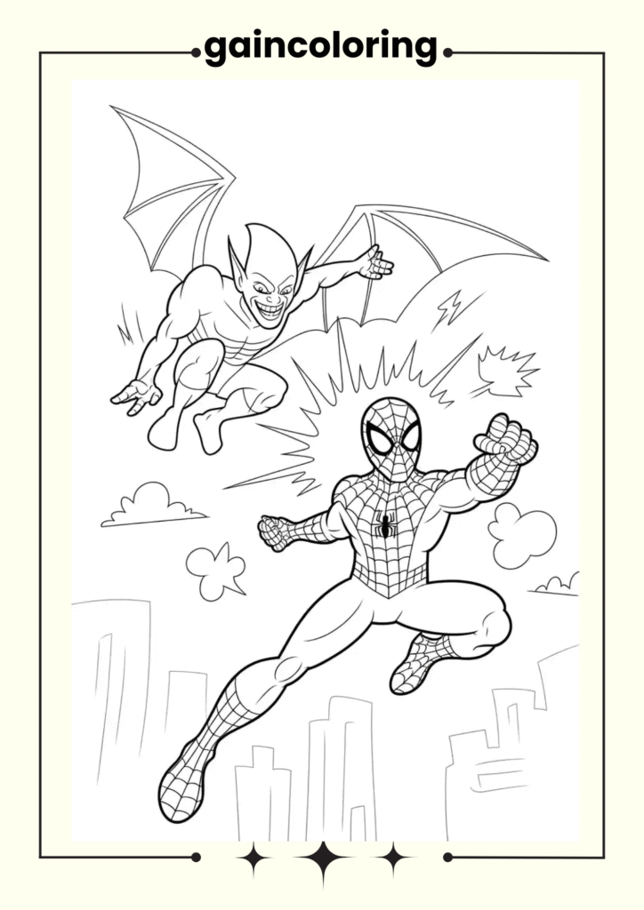 Spider-Man in a fighting 