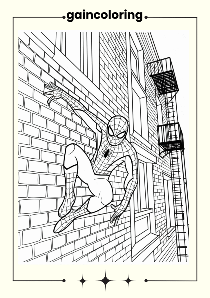 Spider-Man spinning an intricate