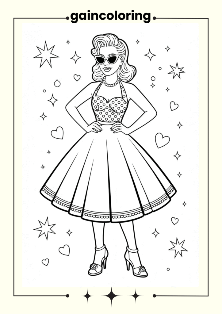 Vintage 1950s Swing Dress