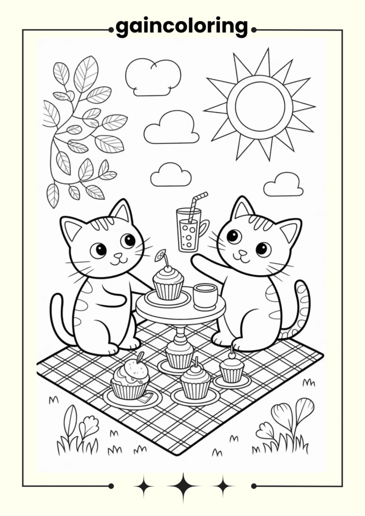 Tea Party with Two Cats
