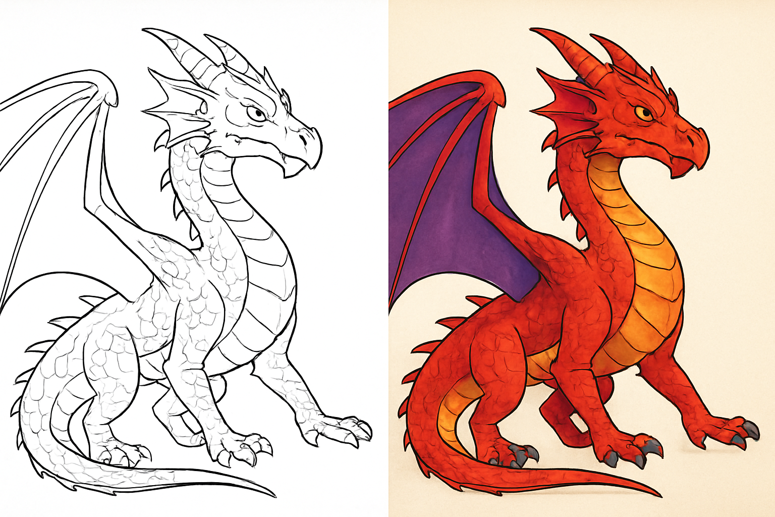 Dragon coloring pages