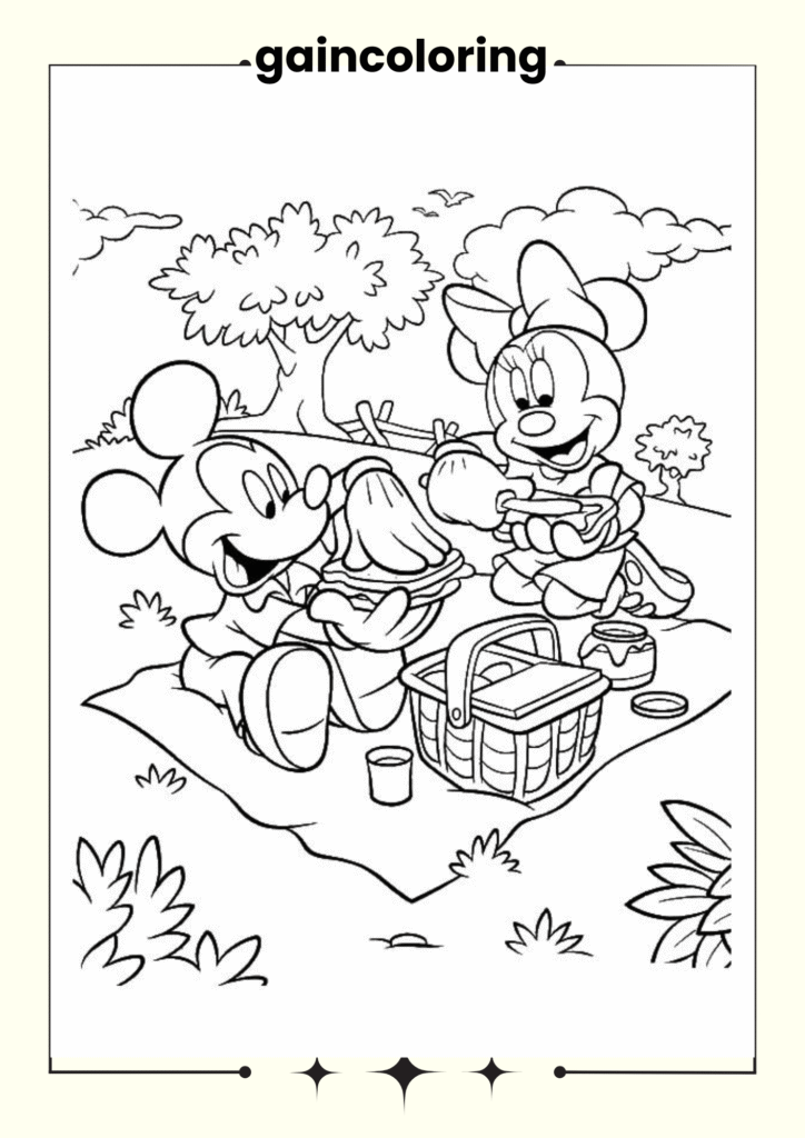 Mickey Mouse with Minnie Mouse