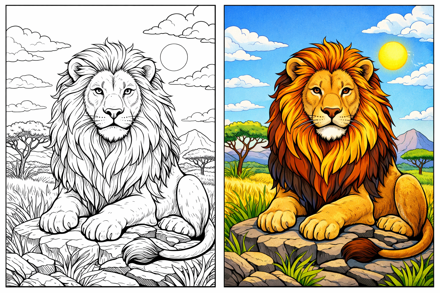 lion coloring pages