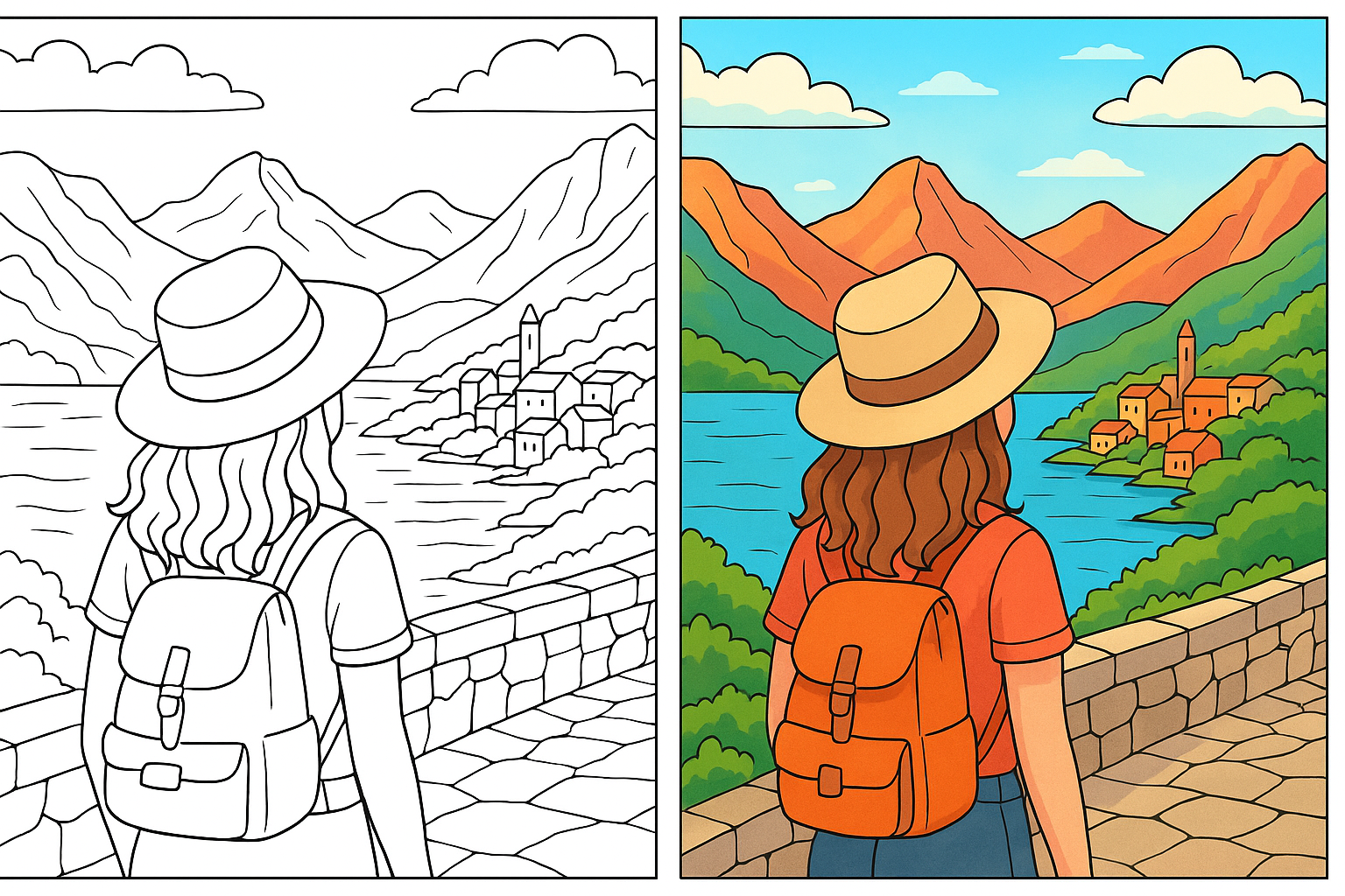 travel coloring pages.